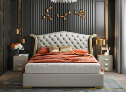 Luxus Bett Leder Betten 180x200 Schlafzimmer Liege Regale Chesterfield